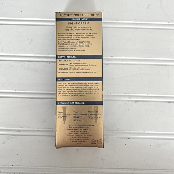 ROC Retinol Correxion Deep Wrinkle Night Cream 1.0 fl oz New in Package - Picture 3 of 3